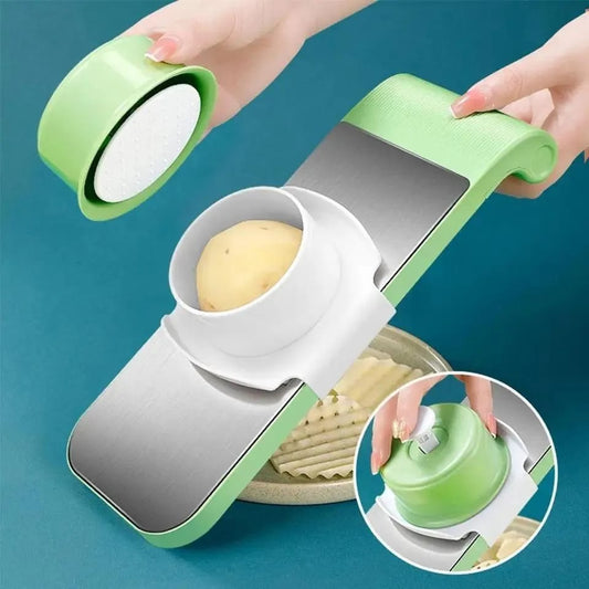 5-in-1 Multi-Functional Vegetable Slicer & Grater – Adjustable Mandoline Cutter