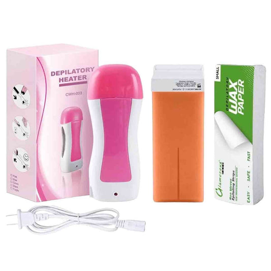 3-in-1 Roll-On Wax Heater Kit for Easy Hair Removal