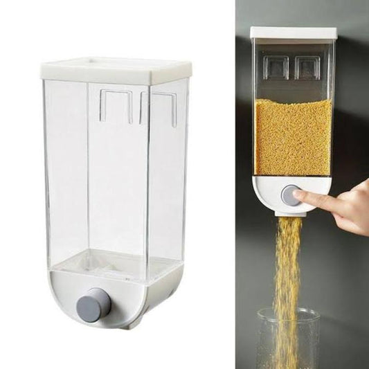 1Pc 1500ml Wall-Mounted Grain Storage Box – Cereal, Rice, Oatmeal & Dry Fruit Dispenser | Kitchen Food Organizer Container